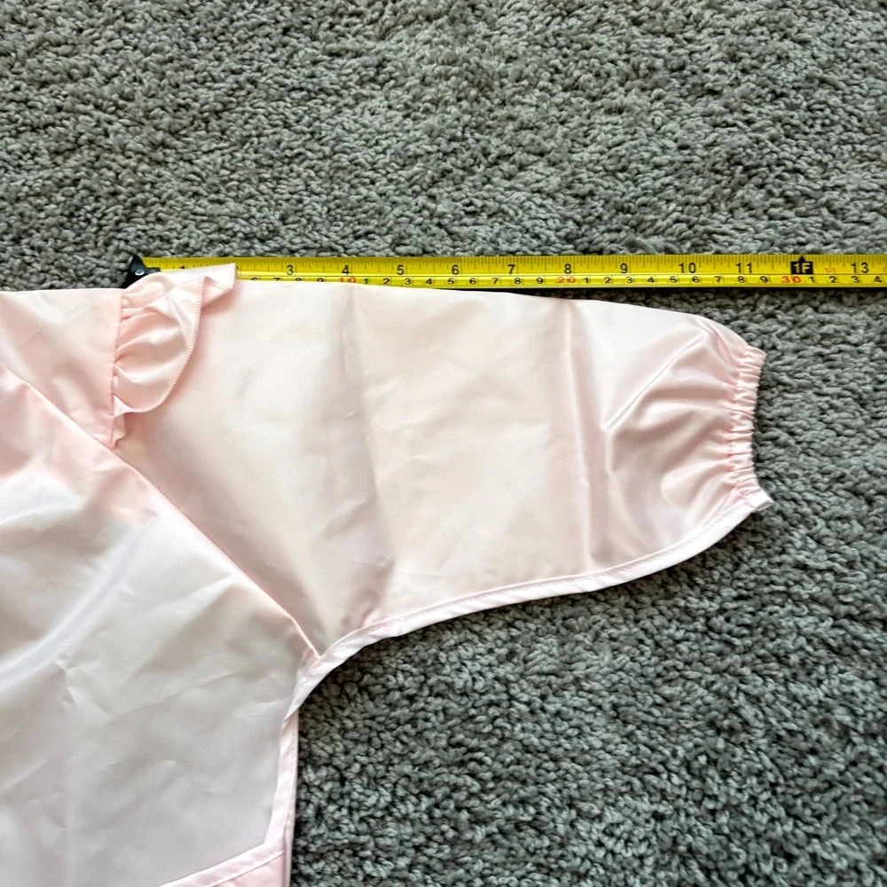 Tiny Twinkle Baby Feeding Smock Bib Pink Long Sleeve Waterproof 6-24 Months